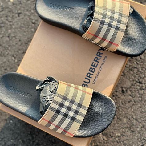 women burberry slide|burberry slides outfit.